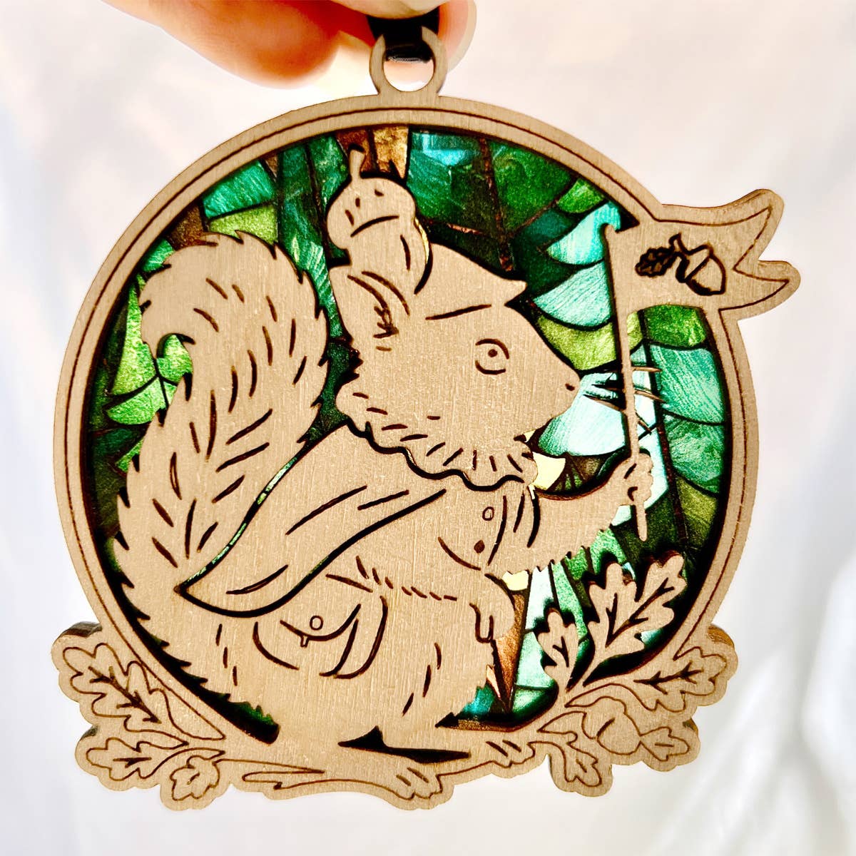 Squirrel Herald Ornament Suncatcher