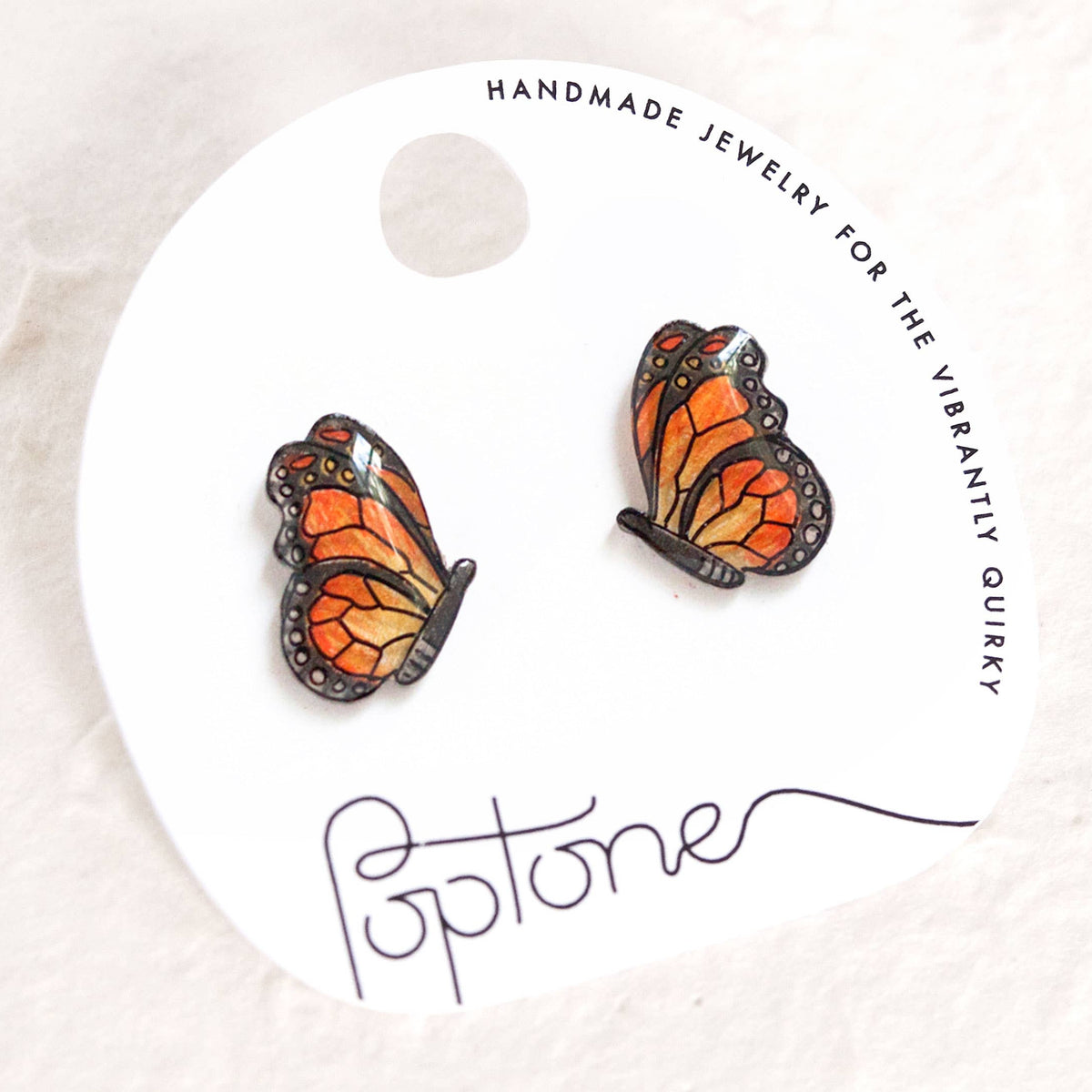 Monarch Butterfly Stud Earrings