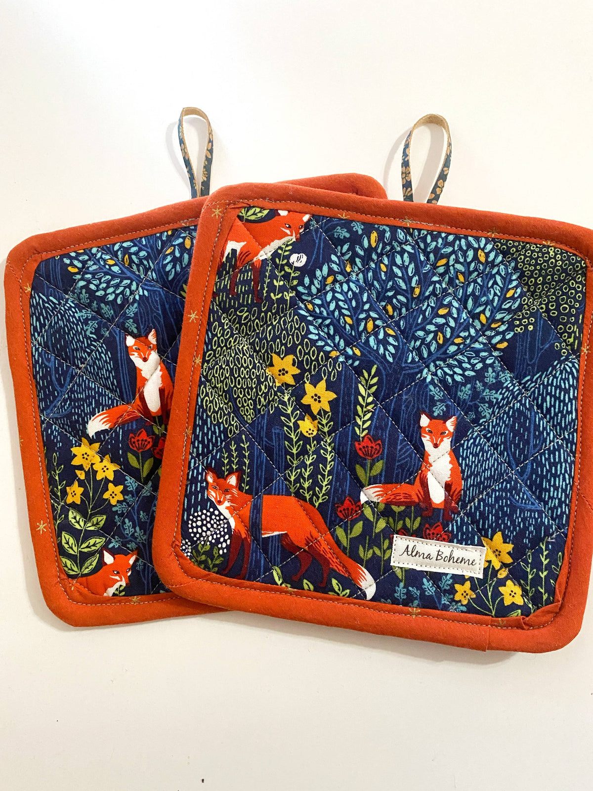 Foxes Cork Potholder
