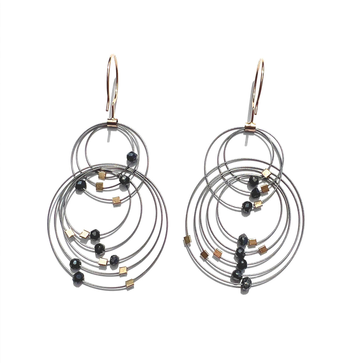 Spinel Double Double Hoop Earrings