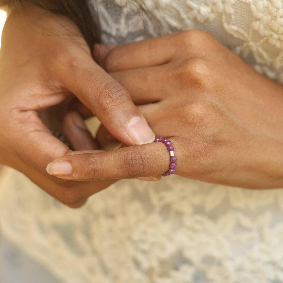 Stretchy Fidget Rings - Ruby