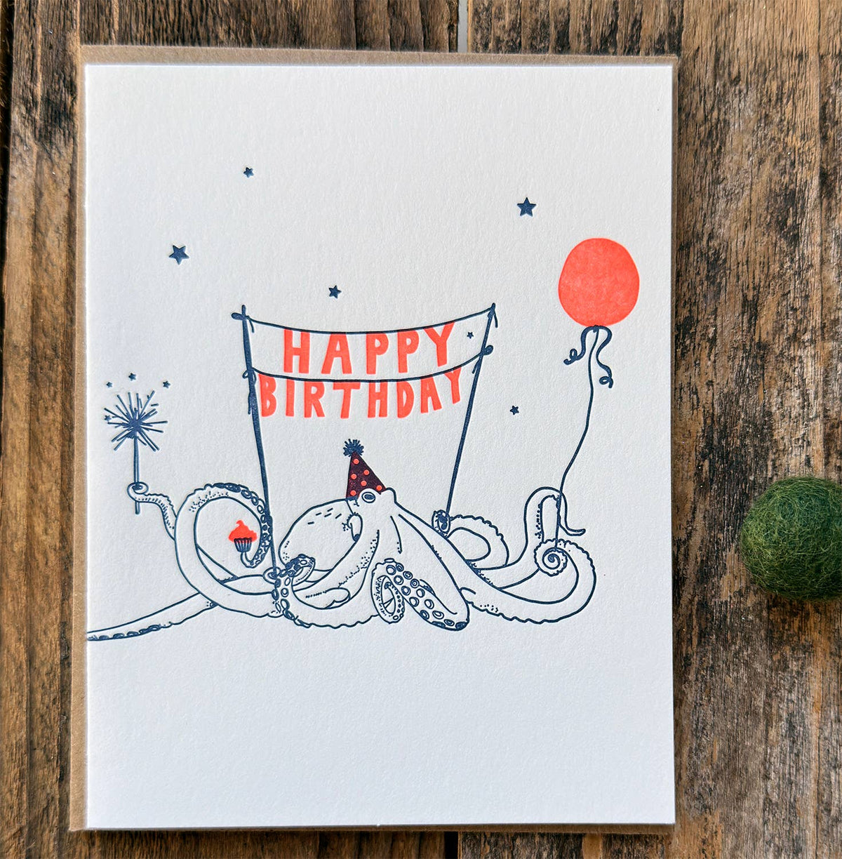 Funny Octopus Birthday Card