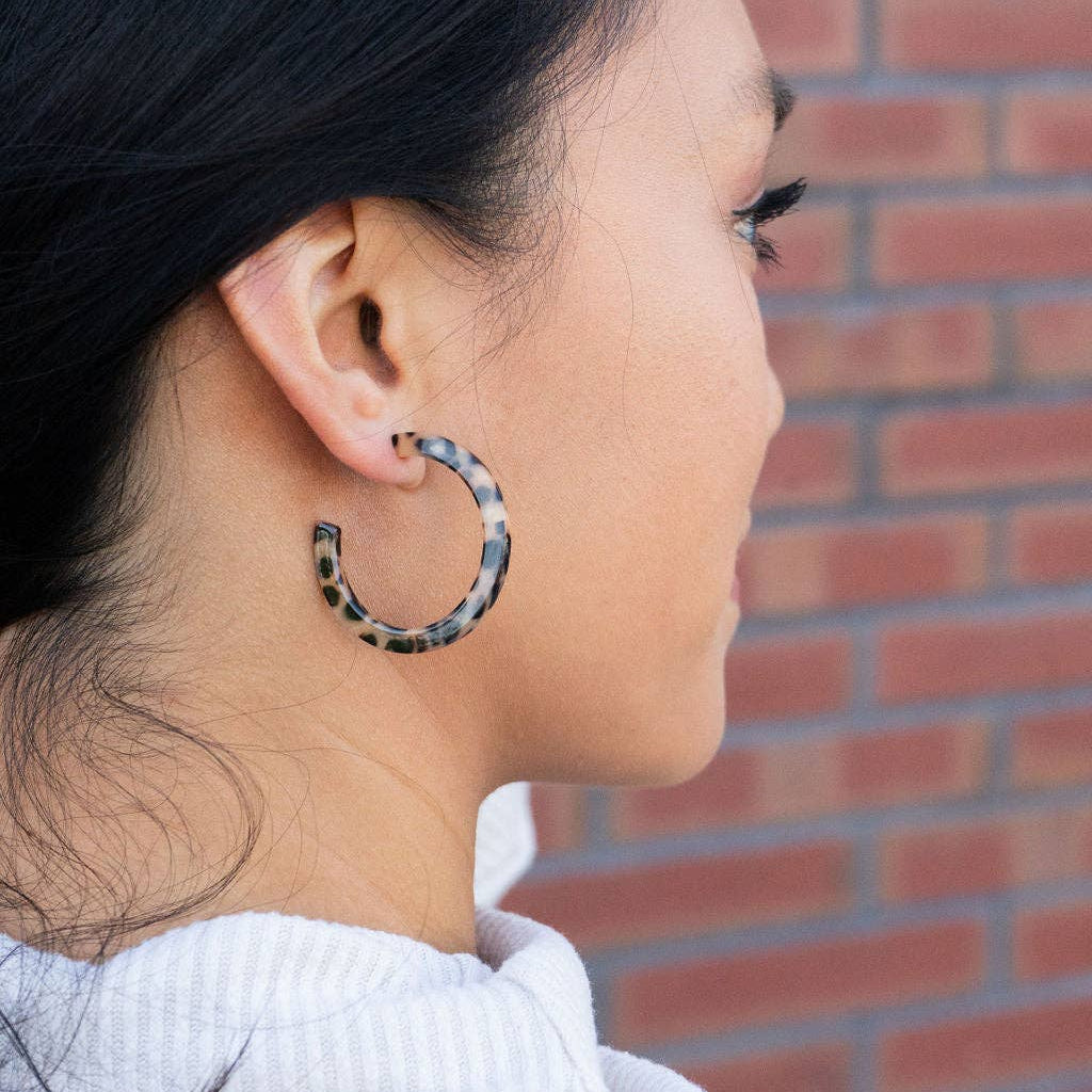 Camy Hoops in Cheetah