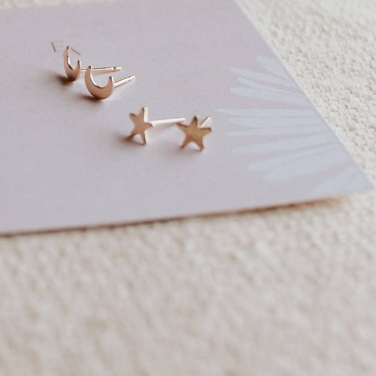 Moon Earrings: Gold-Filled