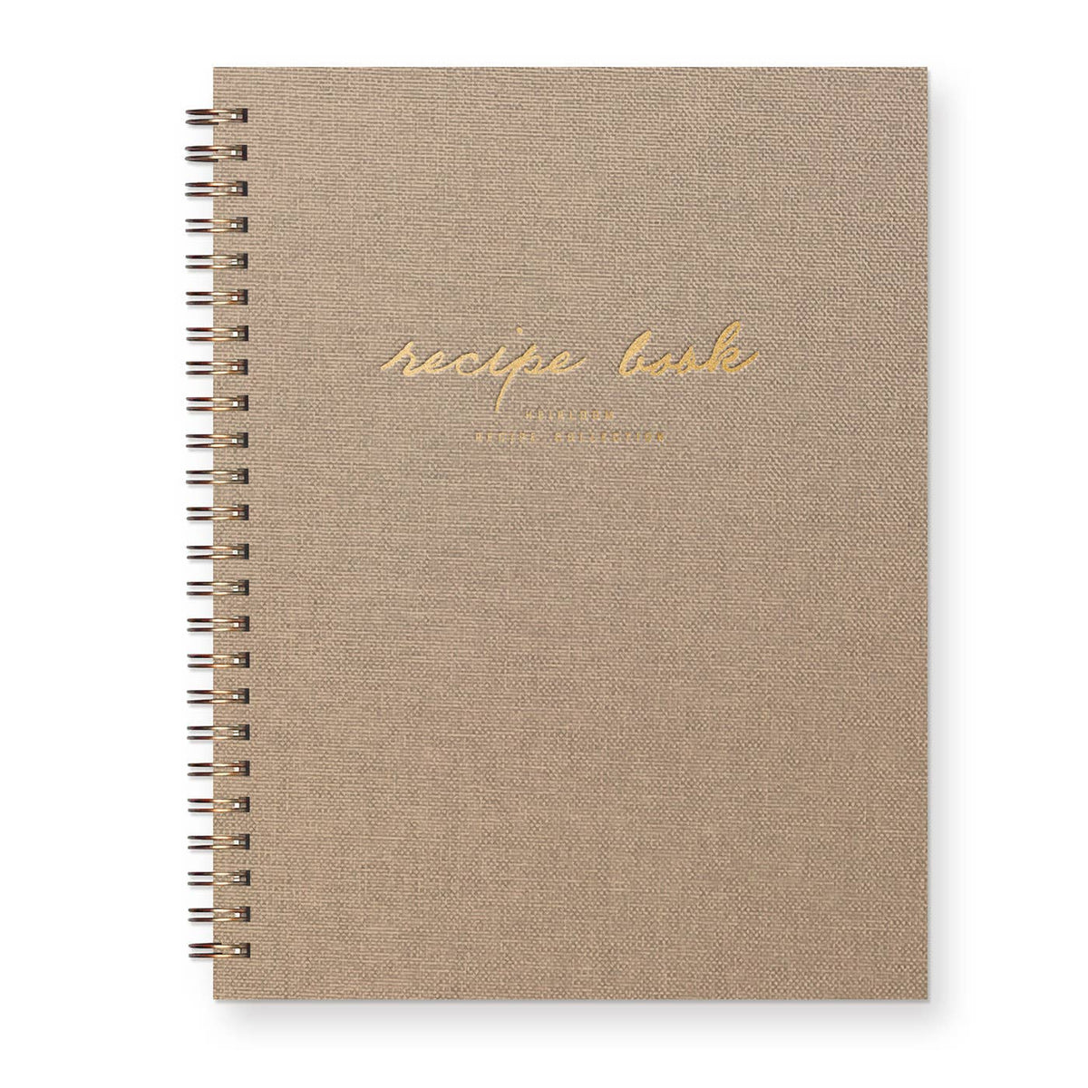 Heirloom Recipe Book: Sand Linen Cover | Gold Foil