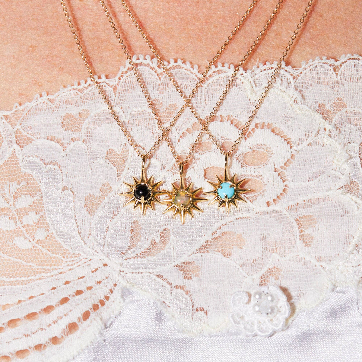 Starburst Necklace with Moonstone