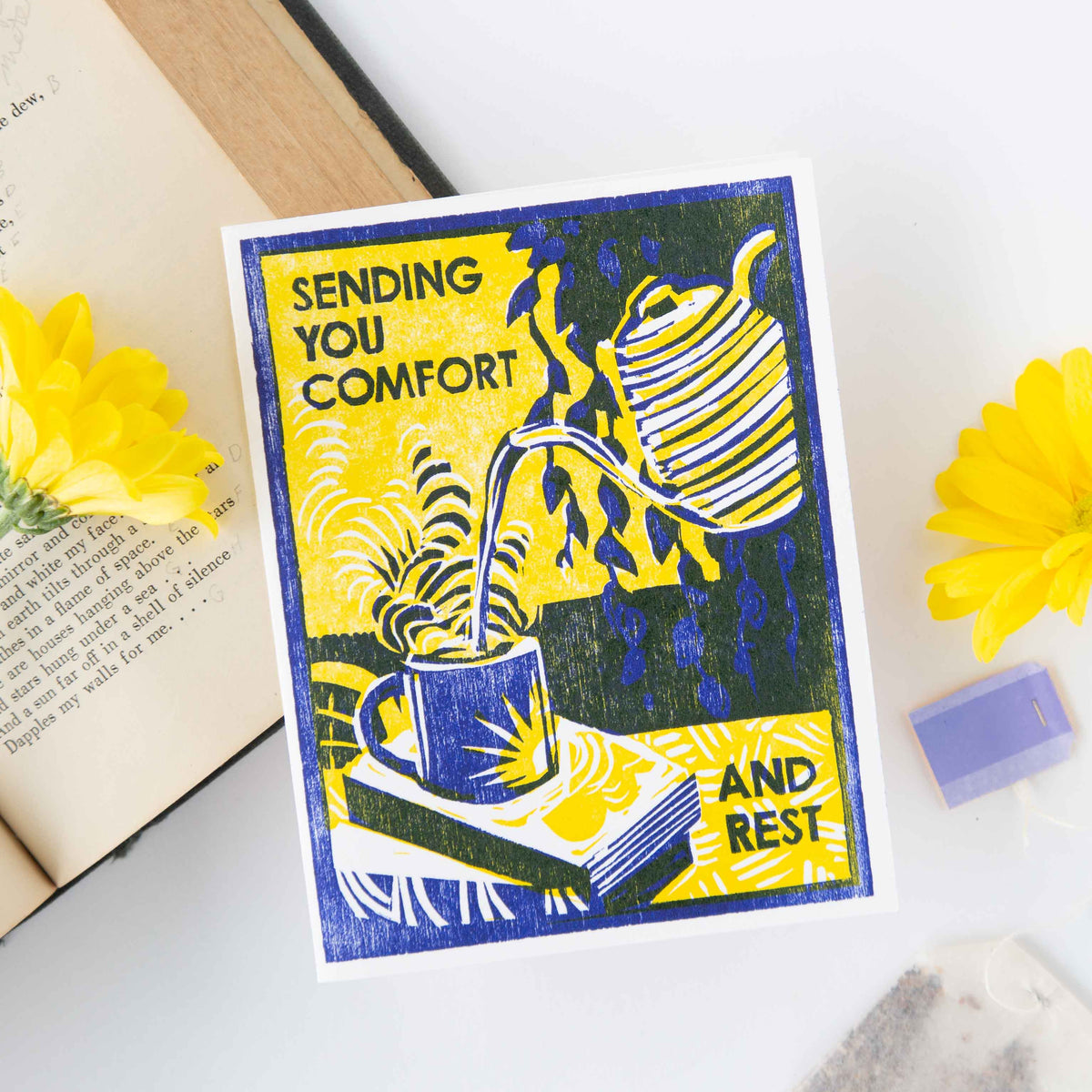 Sending You Comfort and Rest (Hot Tea and a Good Book)