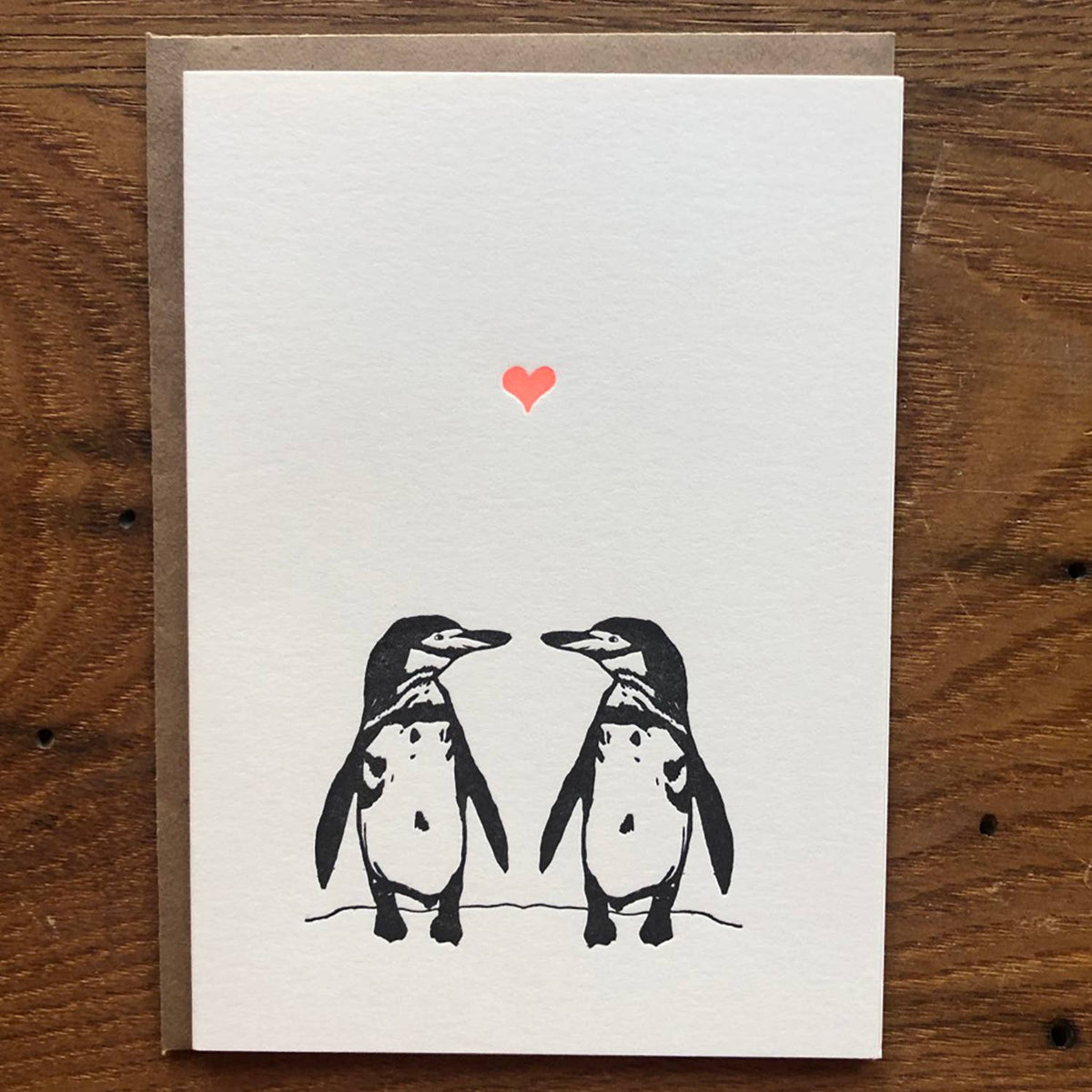 Penguins in Love Card