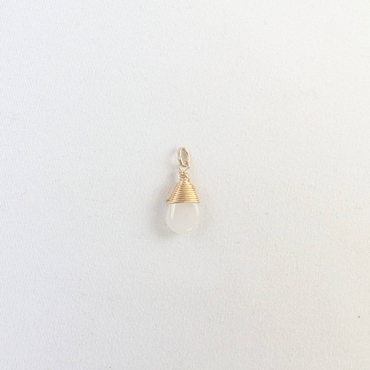 Opportunity White Moonstone Charm in Gold
