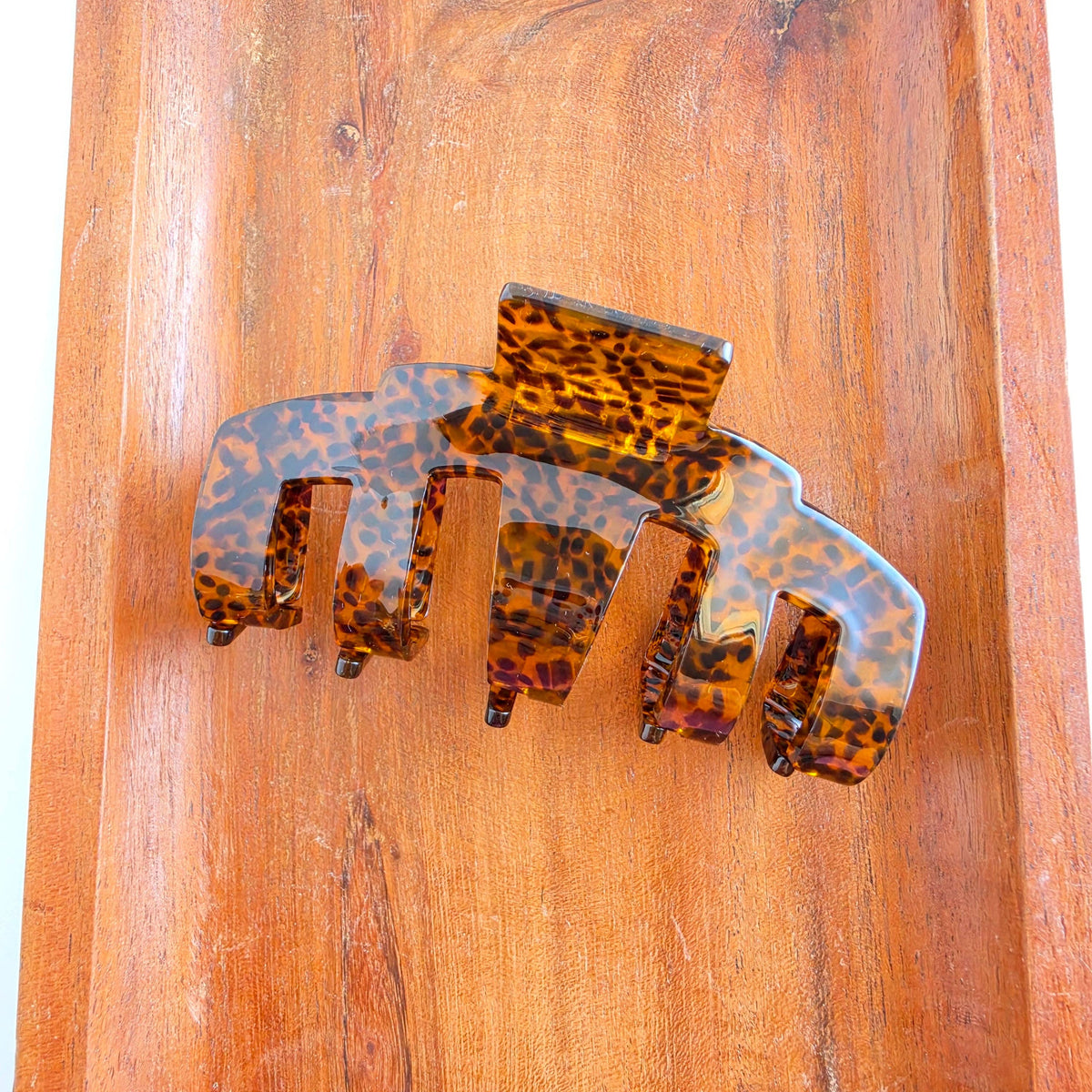 Catherine Hair Claw in Amber Dot