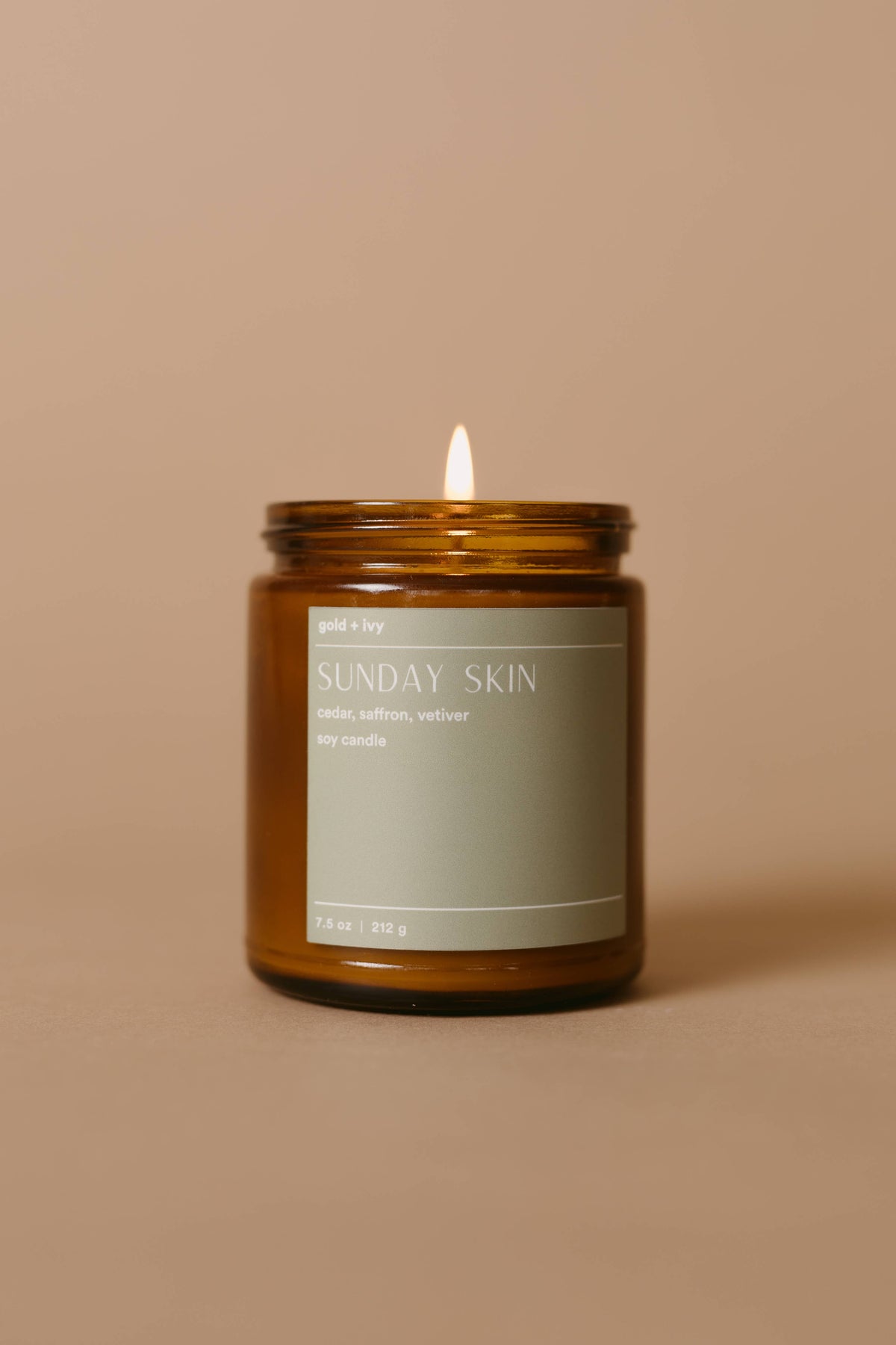 Custom Branded Soy Candles - 7.5 oz - Amber: Gold Lid / Christmas