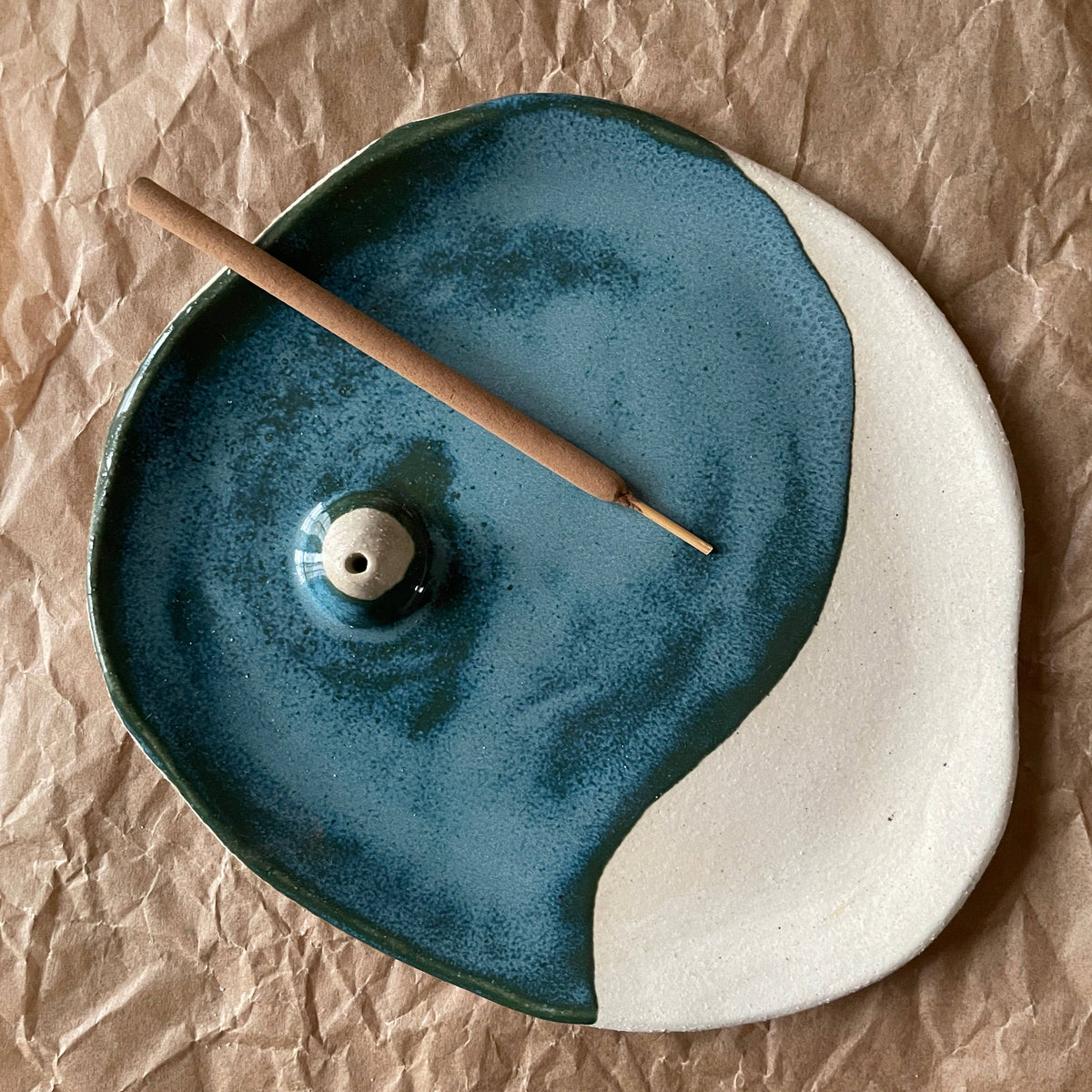 Handmade Ceramic Incense Dish – Lagoon