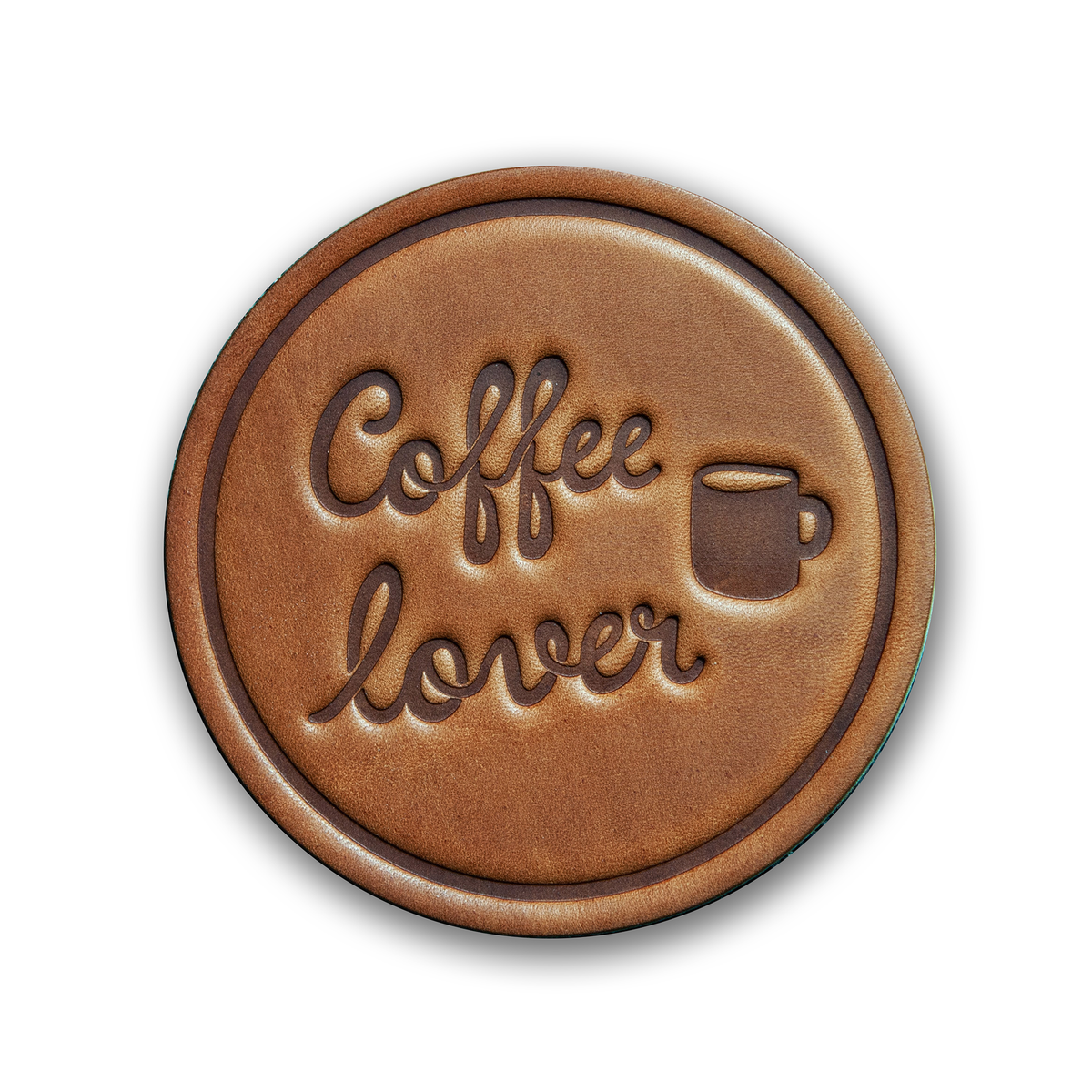 Coffee Lover Leather Coaster