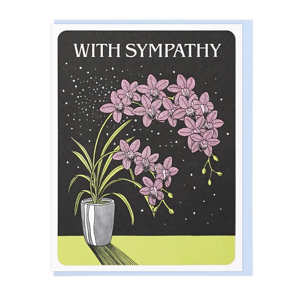 With Sympathy Orchids