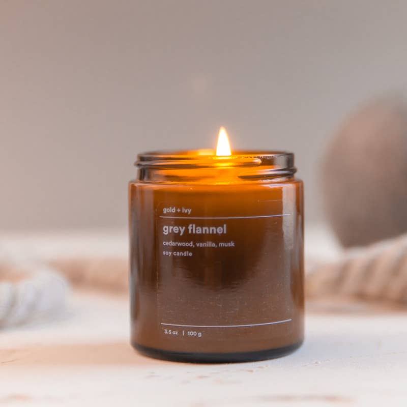 Grey Flannel Soy Candle—mini 3.5 oz.