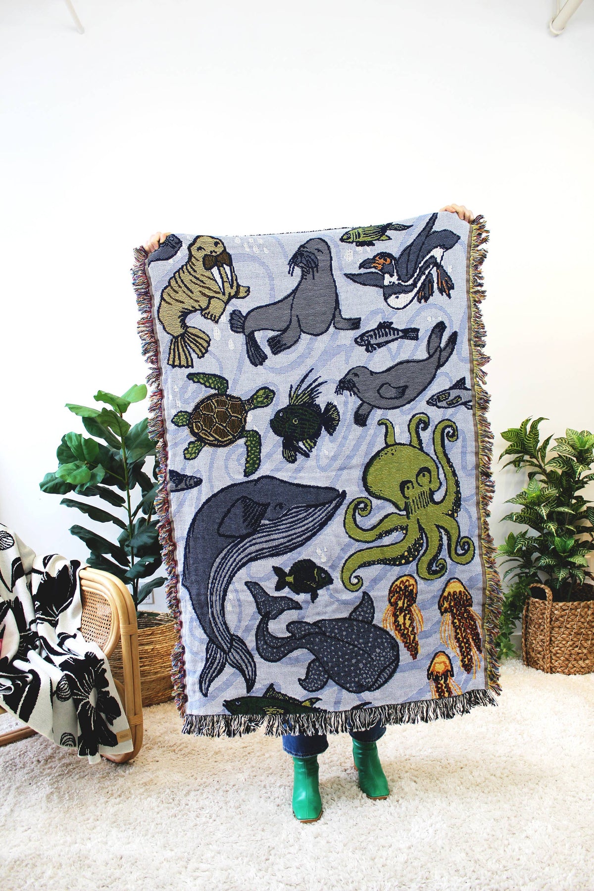 Sea Life Mini Tapestry Blanket