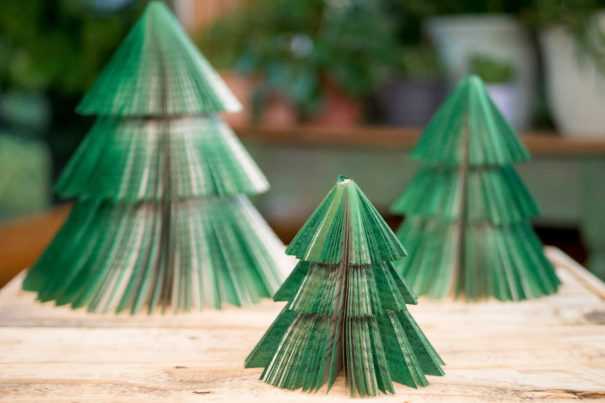 Book Christmas Tree-Green-Holiday Decor-Christmas Decor