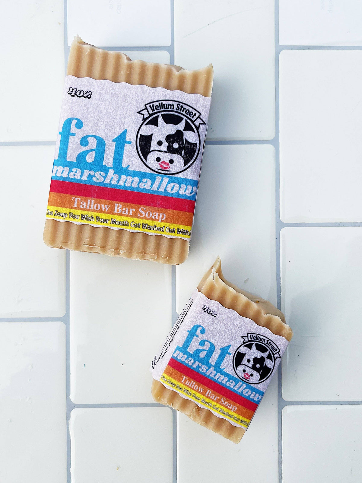 fat marshmallow Bar Soap: 4 oz Full