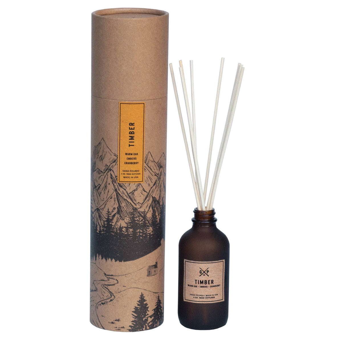 Timber 4 oz. Balsam + Feather Reed Diffuser