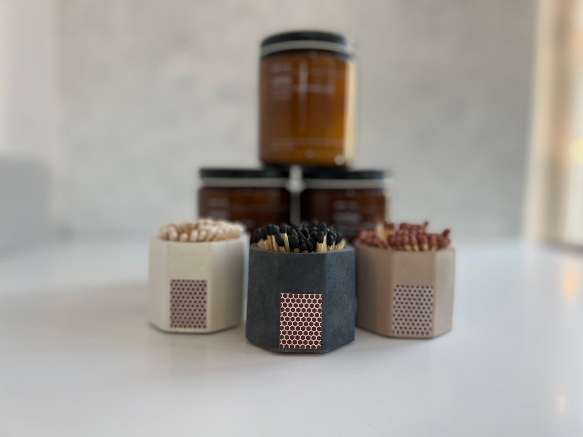 Black Match Holder w/ Striker and Black Matches