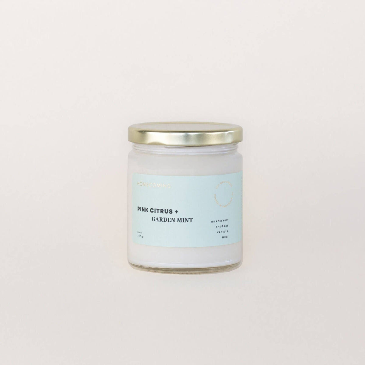 Pink Citrus + Garden Mint Soy Wax Candle