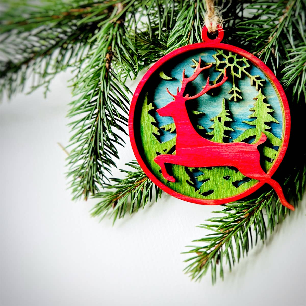 Forest Deer Christmas Ornament