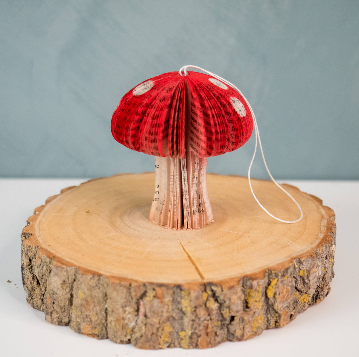 Mini Book Mushroom Ornaments