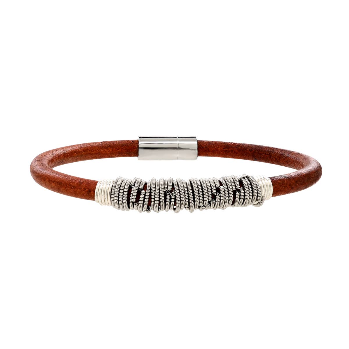Staccato Wound Up Leather Bracelet - Brown