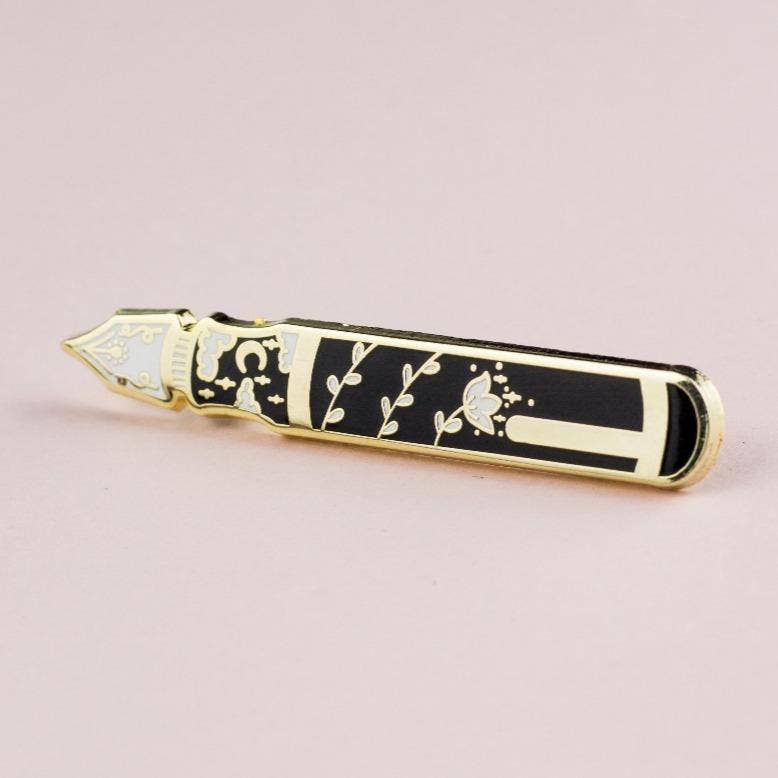 Fountain Pen Enamel Pin, Handlettering Gift, Writers Gift