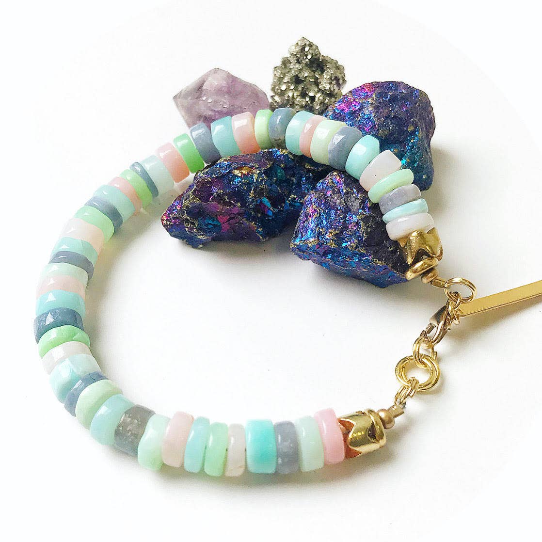 Beaded Opal Crystal Bracelet