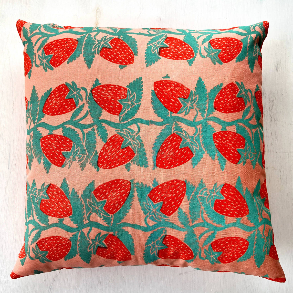 Strawberry Vines Pillow