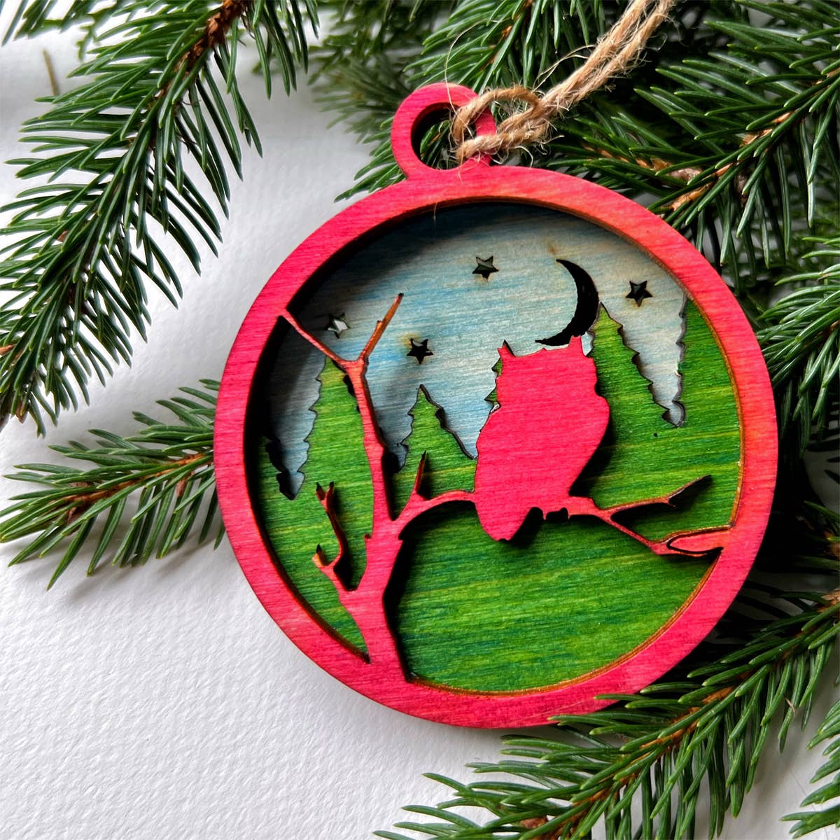 Woodland Owl Christmas Ornament